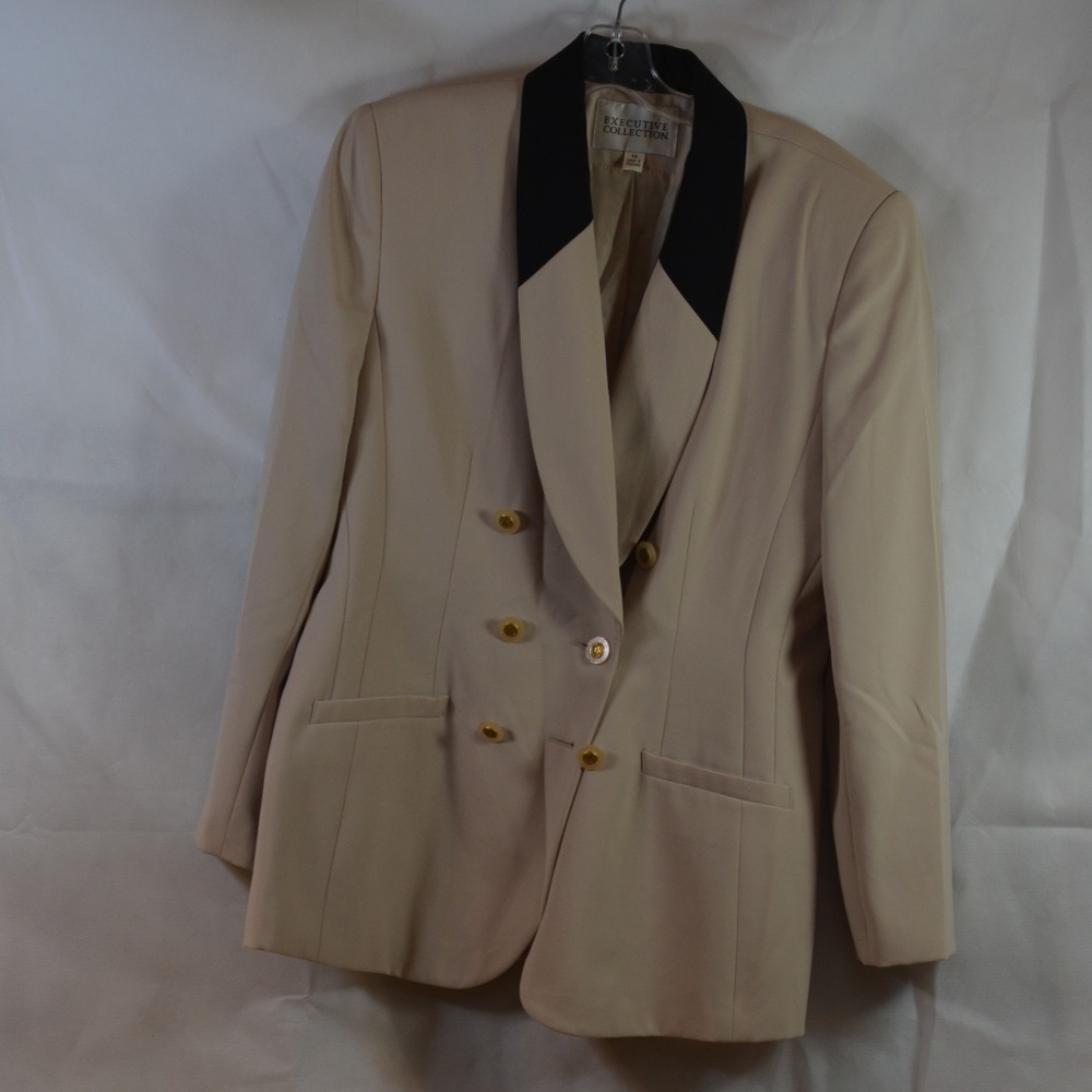 Double BreastedTwo Tone Blazer SZ 14 EXECUTIVE COLLECTION